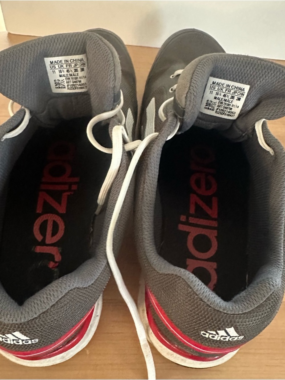 Adidas Adizero Gray Red Cleats | Men’s 11.5 - Picture 6 of 9